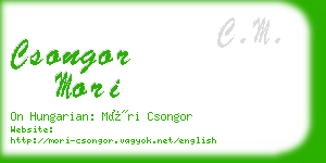 csongor mori business card